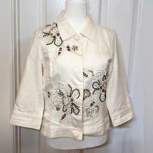 NEW Coldwater Creek Cream jacket size 6